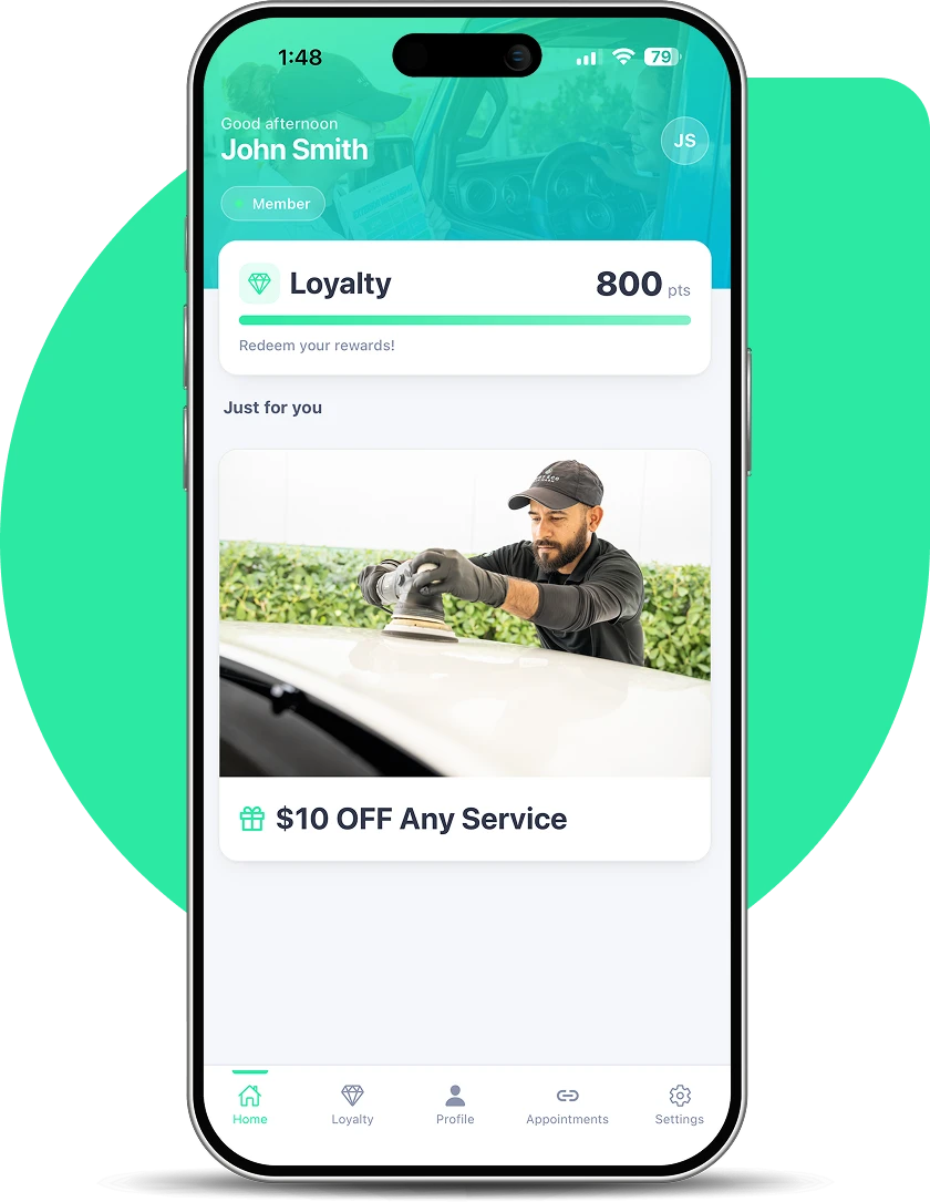 Mint Eco mobile app home screen showing a $10 off reward