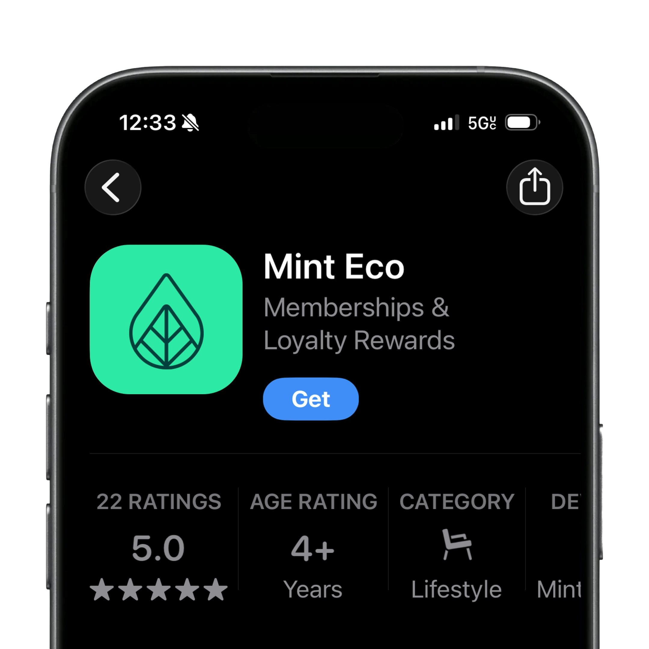 Mint Eco app listing in the Apple App Store
