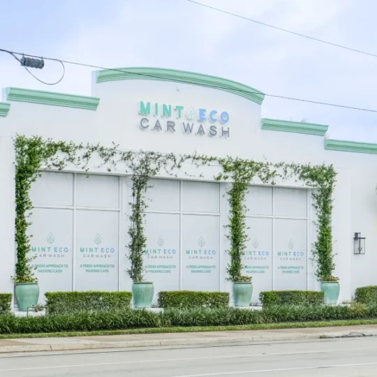 Mint Eco Car Wash exterior at the Southern Blvd and Dixie Hwy location